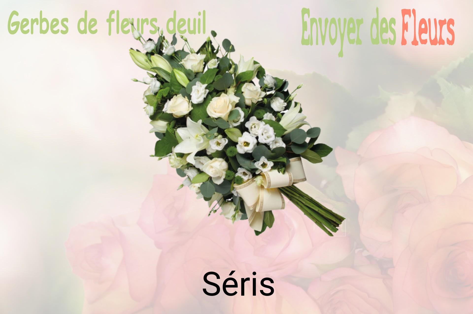 Gerbe de fleurs de deuil livrée à Séris